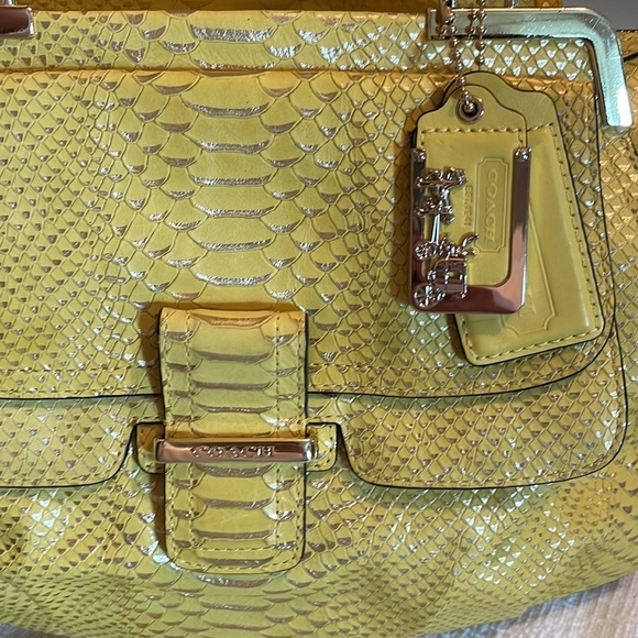 COACH -Madison Pinnacle Lily Python leather satchel ( Limited Edition) EUC - Picture 12 of 17
